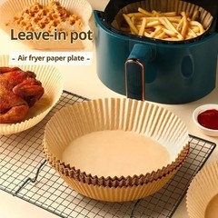 100Pcs 16cm Base Round Air Fryer Disposable Paper Liners Non Stick Baking