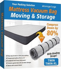 Storage Logic Foam Mattress Vacuum Bag with Packing Straps (Twin to King Size)