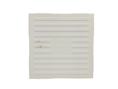 Vintage White Ceramic Tile 4.25 in Subway Square Rippled Matte Potters Touch