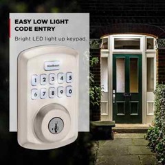 Kwikset Powerbolt 250 10-Button Keypad Satin Nickel Transitional Electronic