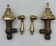 vintag Phylrich Polished brass wide spread bathroom faucet