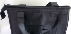 INSULATED REUSABLE GROCERY BAG – SOLID BLACK – Thermal Zipper Shopping Tote