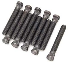 Wheel Stud, 7/16-20 in Thread, 2.875 in Long, 0.480 Knurl, Steel, Black