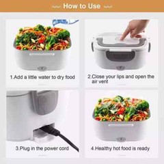 1.5L Electric Heating Lunch Box Portable for Car Office Food Warmer Container US
