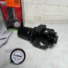 Husky 3/8 in. High Performance Air Regulator, 0-150 PSI 1003211355