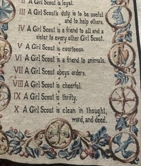 Girl Scouts Law Tapestry Wall Hanging Bannerette 13 x 18 in.
