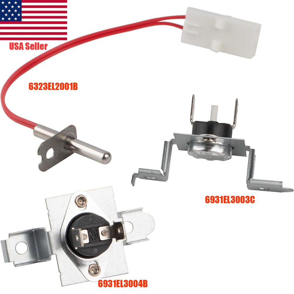 for LG Dryer Thermostat Thermistor Kit AGM75510744 AGM30045804