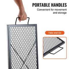 VEVOR 32″ Rectangle Cooking Grate Fire Pit Grill Grate X-Marks Heavy-Duty Steel