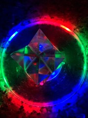 Acrylic Ultra-Thin Multicolor LED Light Base for Minerals Crystals Displaying