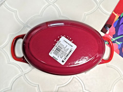 Le Creuset Signature 1 Qt 17cm Oval Dutch Oven Cerise Red / Side Dish Baker NIB