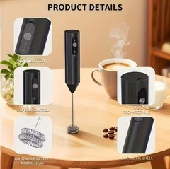 Electric Milk Frother Handheld Drink Foamer Coffee Mixer Egg Beater Double Whisk