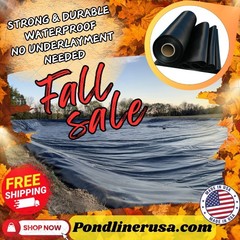 35×60 Pond Liner, durable,strong, waterproof,fish safe, HDRPE, Free Shipping!