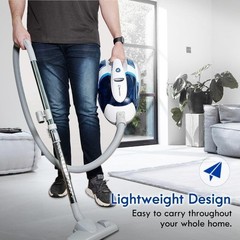 Bagless Canister Vacuum Portable Cyclonic Corded Vacuum Cleaner with HEPA Filter
