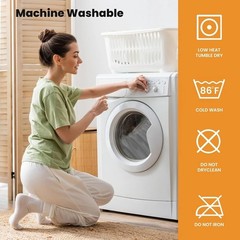 Machine Washable Queen Mattress Topper – Soft Quilted Cooling Protector