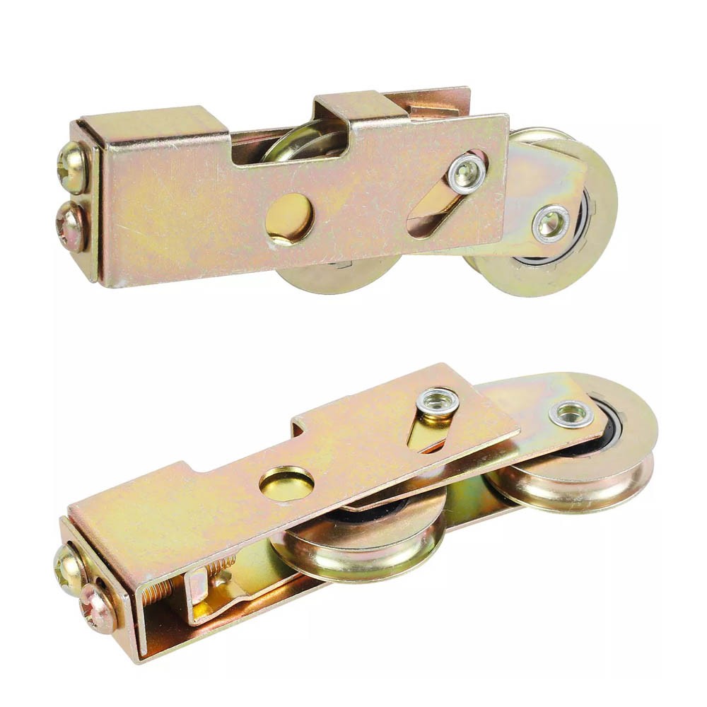 1-1/4 In Heavy Duty Adjust Sliding Patio Door Wheels Tandem Roller Assembly Kit