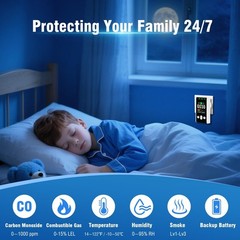 4in1/5IN1 Carbon Monoxide Detectors Plug-in Natural Gas Detector&Carbon Monoxide