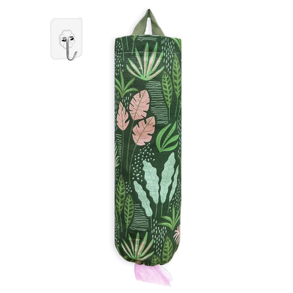 Plastic Bag Holder, Reusable Grocery Bag Organizer, Wall Mount, 1 Pack, Seaweed
