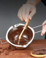 Stainless Steel Double Boiler Pot for Melting Chocolate, 480ML, Silver Handle