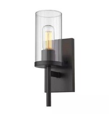 Golden Lighting Winslett 4.875 in. 1-Light Matte Black Sconce
