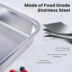 Lasagna Baking Pan with Lid 11×14 Inch Extra Deep 7.4QT Stainless Steel Oven …