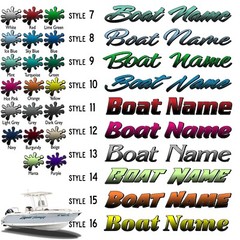 Boat Name Decal 4×24″ / Custom Hull Graphic / Premium Marine Vinyl Lettering GRB