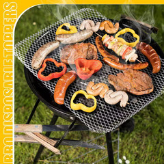 1-Piece Cast Iron Silver Aluminum Disposable Non-Stick Grill Topper Set for BBQ,