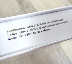 NEW SLIP ANTI AGING PURE 100% SILK PILLOWCASE WHITE QUEEN