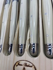 Jean Dubost LAGUIOLE Cream Stainless France 6 Piece Spoon Set Flatware