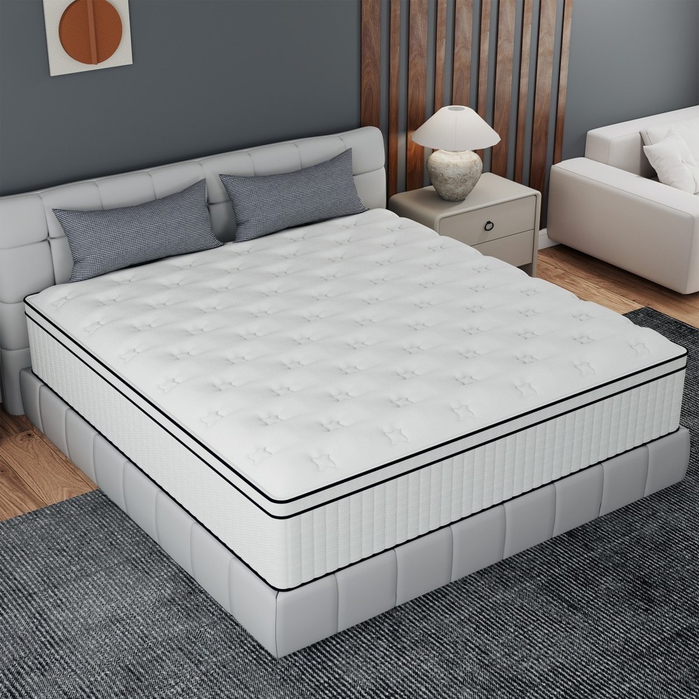 12″14″ Mattress In A Box Gel Memory Foam Hybrid Spring Twin Full Queen King Size