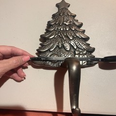 Grandeur Noel Cast Iron Silver Christmas Stocking Hanger Christmas Tree