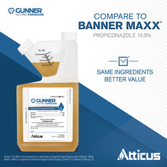 Gunner 14.3 MEC Propiconazole Fungicide (1 Quart) – (Compare to Banner Maxx)