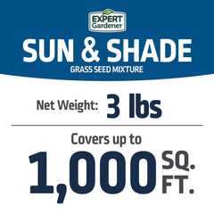 Expert Gardener Sun & Shade Northern Grass Seed Mix for Sun to Partial Shade