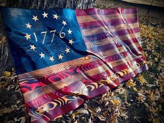 Rustic | American Handmade | Waving Wood American Flag Patriotic Wall Decor Gift