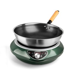 Abangdun 1700W 100V～185V Induction Cooktop Wok With Pan Electric Stove 2026 New