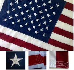 6×10 FT Deluxe HandSewn Windstrong US American Flag Commercial Polyester Made
