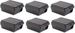 6-Pack Tomcat Outpost Rat Bait Station Lockable Tamper Resistant Black New