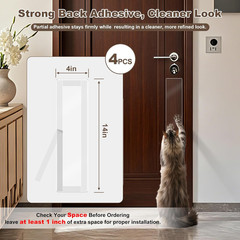 4 PCS 4″X14″ Thickened Acrylic Door Protector from Dog Scratching, Self-Adhesive