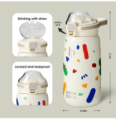 BOTTLE BOTTLE Kids Water Bottles for School 16 oz Stainless Steel Drink Bottle