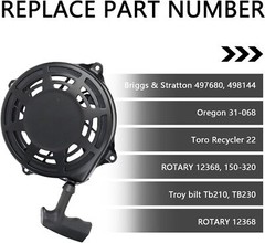 Recoil Pull Starter for BRIGGS STRATTON 497680 498144 Oregon 31-068 Rotary 12368