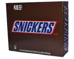 Snickers Chocolate Candy Bars (1.86oz) Bar 48-Count Box