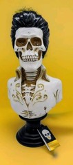 NEW Elvis Presley LED Skeleton Bust Statue Halloween Light-Up Decor 15.5 In