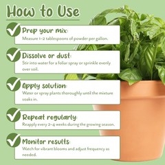 Dry Horticultural Molasses Powder, Indoor/Outdoor Garden Plant Soil Amendment