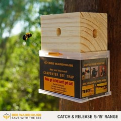 Carpenter Bee Trap – Wood Boring Bee Trap – Unique Catch & Release Outdoor Carpe