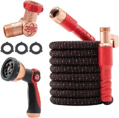 Pocket Hose Ballistic 50 FT Expandable Garden Hose w/Pocket Pivot Swivel Connect