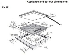Miele KM 421, 24 in. Self-Contained Ceran Glass Electric Cooktop – 4 Burner
