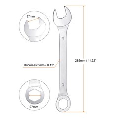 27mm Thin 6 Point Combination Wrench Metric High Carbon Steel