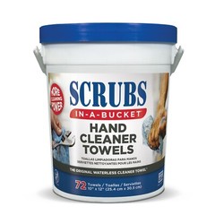 Scrubs In-A-Bucket 42272 10×12″ Hand Towel, 72 Count – 6 Tubs, FREE SHIPPING