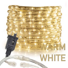 Warm White Thick LED Rope Light Indoor Outdoor 10/20/25/50/100/200/150/300FT ETL