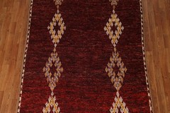 Burgundy Moroccan Area Rug 5×8 Handmade Wool Tribal Style Carpet for Any Room