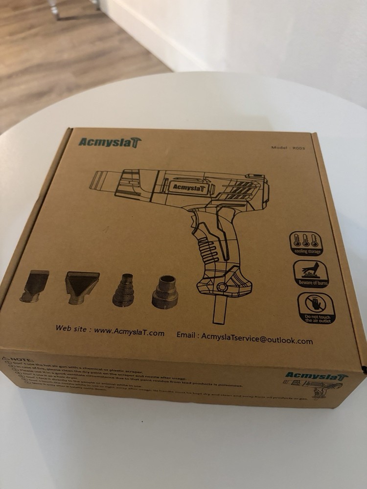 AcmyslaT R003 Heat Gun with Accessories, UL & FC Certified, Made in China